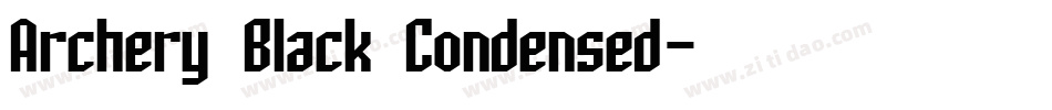 Archery Black Condensed字体转换